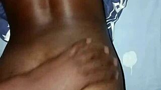 Hey, check out my ebony girlfriend creaming on monster cock in doggystyle