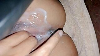 Teen pinay gets fucked by gardener in secret room after dildo play. Watch her moan.