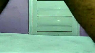 Hot young fat-assed amateur does solo handjob on cock in underwear