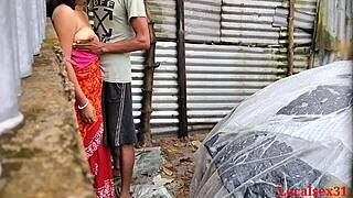 local desi village girl gets hardcore outdoor sex on webcam, deepthroating and cumming for the camera