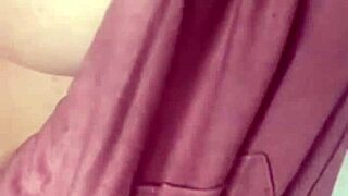 hey, this hot blonde is showing off her tits in softcore style