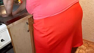 Jerking Off to Neighbor in Kitchen