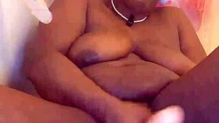 black milf shaves pussy with toys and assfucking