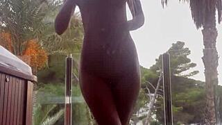 monika fox masturbates and squirts 😘 big tits solo fun