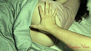 I said, 'step-mom, let's sleep together during this storm,' and she rode my big cock.