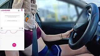My friend is filming me driving while a fan remotely controls my vibrator
