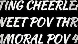 Cheerleader Zuzu Sweet swallows Matt and Johnny's huge dicks in homemade sex