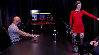 Blonde latina shows lingerie after dirty talk game with mommy 😈