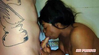 Intense Cumshot on Ebony Beauty