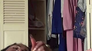 amateur homemade ebony getting bent over in the bedroom for doggystyle