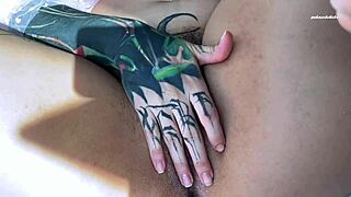 Feeling the taboo thrill of a wedgie and spreading my hairy pussy close up