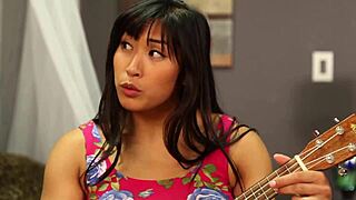 Asian Lesbian Couple Rough Fucking and Muff Diving Wetly