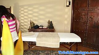 Throatfucked Babe Having An Erotic Massage