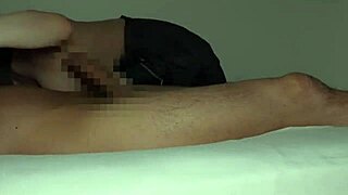 curvy japanese babe with big natural tits teases in uniform on bed 😍