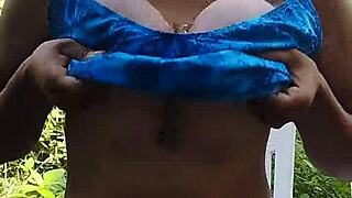 Petite latina gives intense blowjob in the mountain!