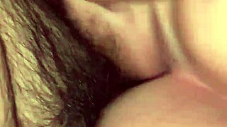 Mature amateur wears thong in casual setting