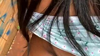 Novinha Fucks Hard in Favela Behind Wall