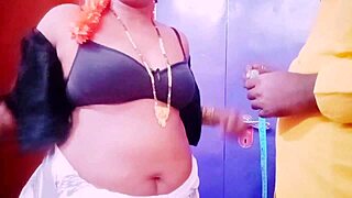 Indian Housewife Interacts with Tailor in Telugu Conversation