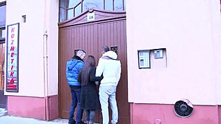 Anal threesome with european whores reaching quick orgasms