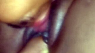 Wow, watch this black prostitute's juicy big ass get licked and filled with cum!