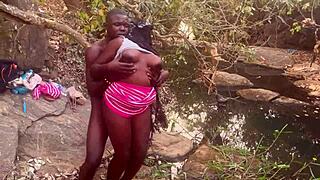 perfect boobs village girl fucked in the stream