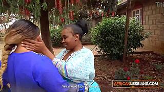 african milf lesbians make out in public during house party