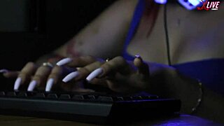 our dear alice relaxes us with her beautiful asmr keyboard sounds