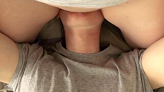 Tattooed shemale tugs her dick with emotion