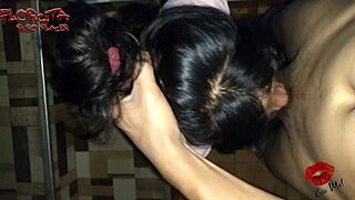 sexy milf sucking and getting fucked on the stairs