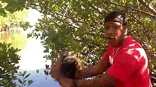 Milf's Passionate Deepthroat Quickie On The Beach