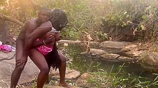 perfect boobs village girl fucked in the stream