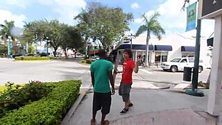 starving artist caricature goes wrong, she gets fed black monster cock