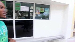 starving artist caricature goes wrong, she gets fed black monster cock