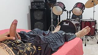 Man Engages In Personal Activity Before Camera