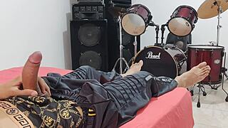 Man Engages In Personal Activity Before Camera