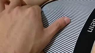 intriguing deep navel exploration on beautiful body