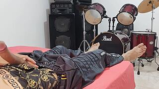 Man Engages In Personal Activity Before Camera