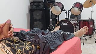 Man Engages In Personal Activity Before Camera