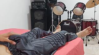 Man Engages In Personal Activity Before Camera