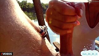 Jerking Off To A Stranger For Money In Public Place