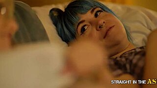 Straight in the ass - two tattooed emo girls get nailed anal by big cock