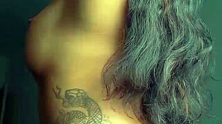 Tattooed Ebony Prostitute Performs Oral and Anal Sex