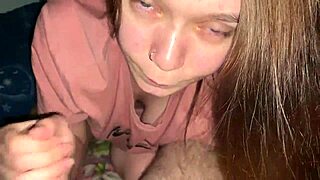 Cream Mask on Stepdaughter's Face After Blowjob!
