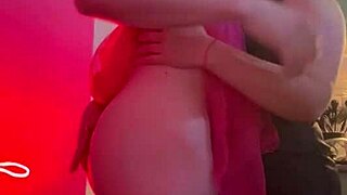 trans girlfriend enticingly fucks sexy neighbor's mouth while masturbating anally in doggystyle.