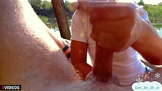 Jerking Off To A Stranger For Money In Public Place