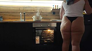 Fat Ass Milf In Panties Gets Fucked In Kitchen