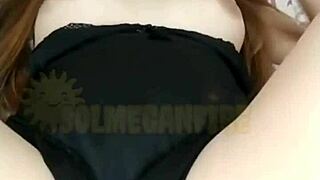 oh man, check out this pregnant redhead wife using a dildo to milk her tits while masturbating on the bed