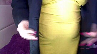 This cool busty mature whore in glasses with a ponytail is so crazy with her toys and masturbation.