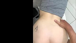 Latina Stepsister Bent Over In Bathroom For Tattoo Surprise