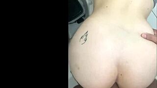 Latina Stepsister Bent Over In Bathroom For Tattoo Surprise